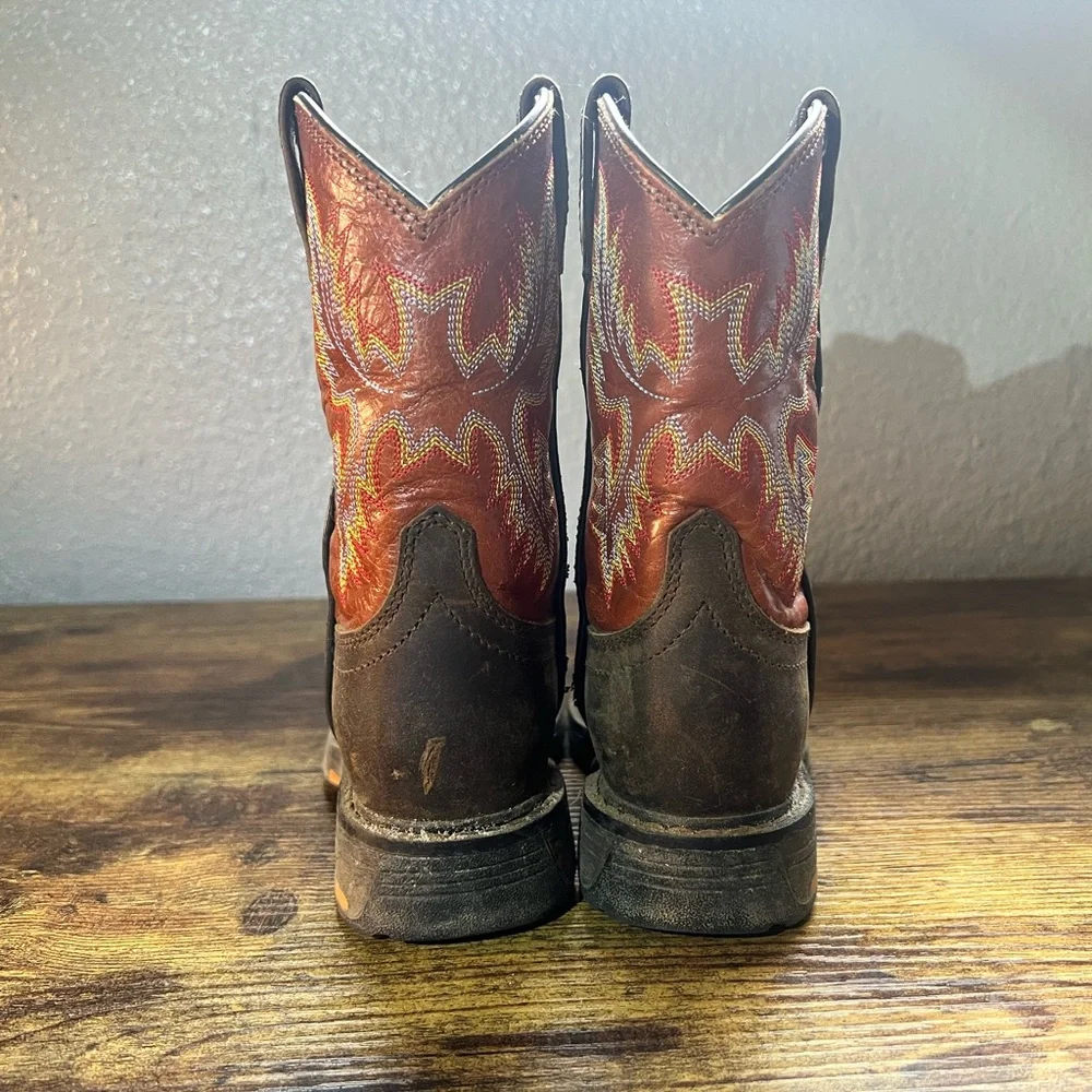 ARIAT BOYS' EARTH WORKHOG WESTERN BOOTS - SQUARE TOE - Picture 4 of 7